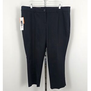Hilary Radley‎ Cropped Stretch Pockets Pants Black 16